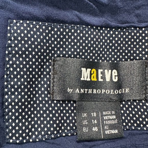 Maeve Plus Anthropologie Blue Mini Shift Dress Size 14  wedding Shower - Picture 9 of 12